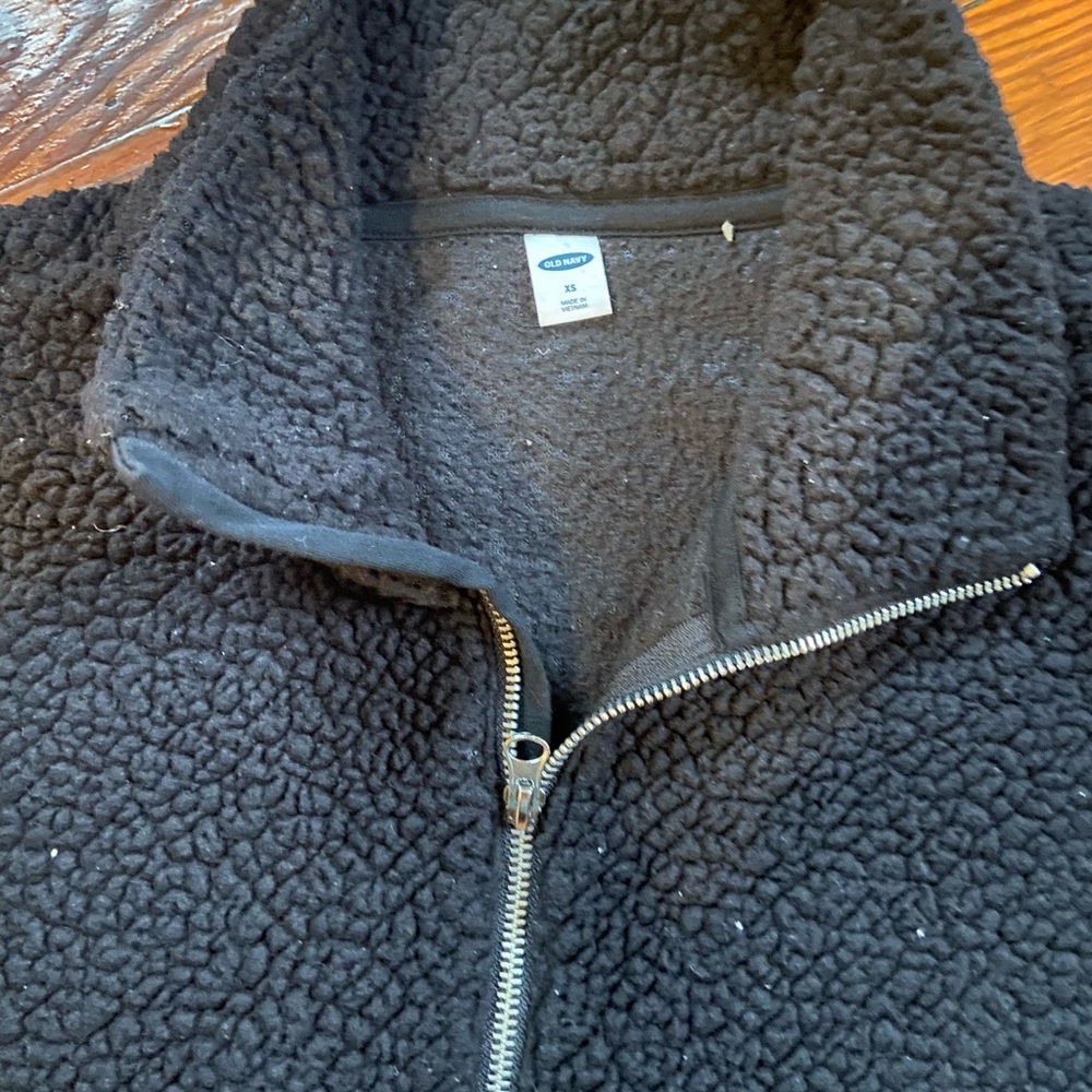Old Navy Black Fleece 1/4 Zip-up